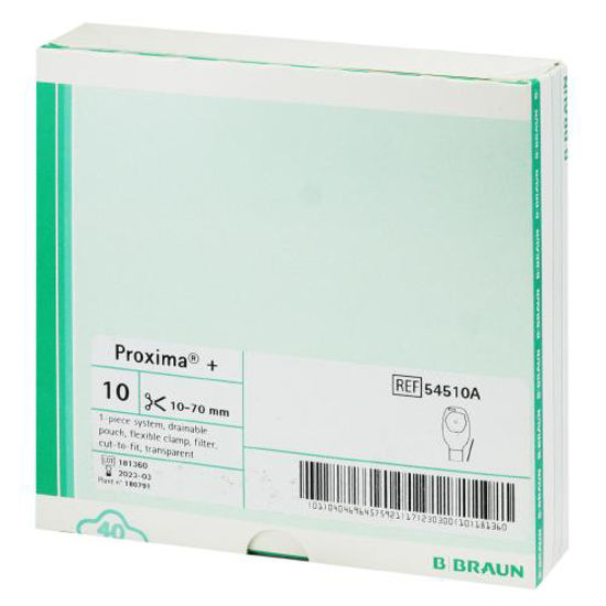 Калоприемник Proxima+ открытый мешок с фильтром прозрачный отверстие для вырезания 10-70 мм №10